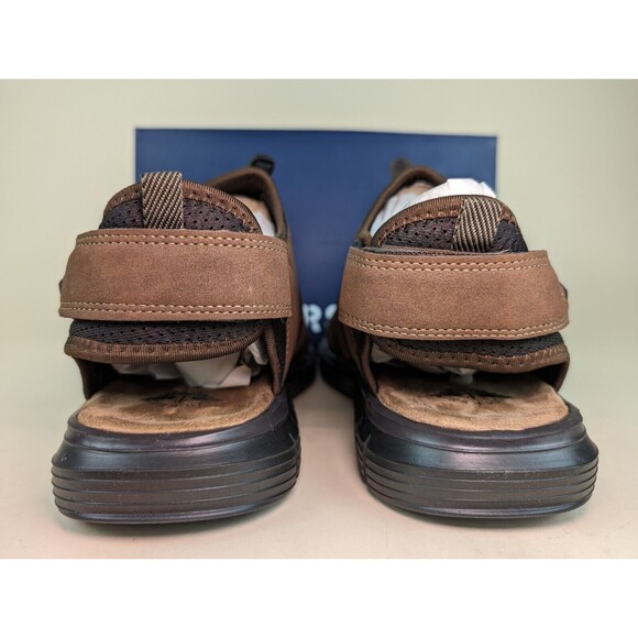 Dockers Sandals Mens 11 M Stephen Fisherman Dark Tan Slingback Casual Shoes NEW main image 4